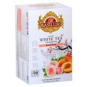 BASILUR White Tea Peach Rose bílý čaj 20 sáčků