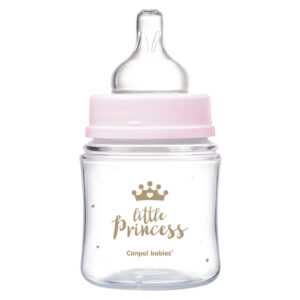 CANPOL BABIES Lahev se širokým hrdlem ROYAL BABY růžová 120 ml