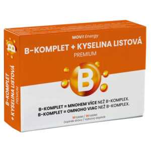 MOVIT ENERGY B-Komplet + Kyselina listová premium 30 tablet