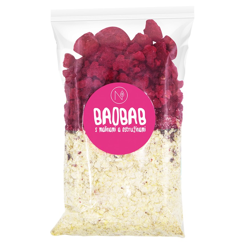 NATU Superkaše BAOBAB s malinami a ostružinami 70 g