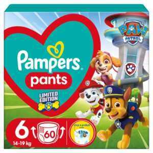 PAMPERS Baby dry edice Paw Patrol vel. 6 plenkové kalhotky 14-19 kg 60 ks