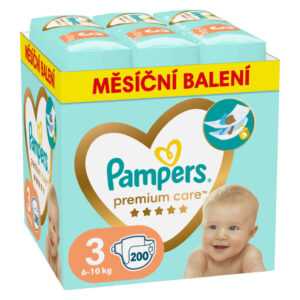 PAMPERS Premium Care monthly velikost 3 plenky 6-10kg 200 ks