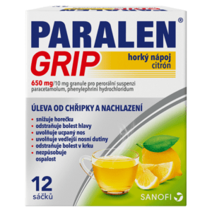 PARALEN GRIP Horký nápoj citrón 12 sáčků