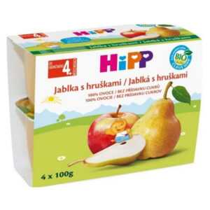 HIPP Ovoce 100% Jablka s hruškami BIO 4x100 g