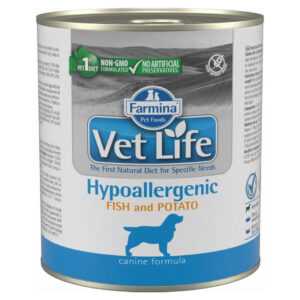 VET LIFE Natural Hypoaller Fish&Potato konzerva pro psy 300 g