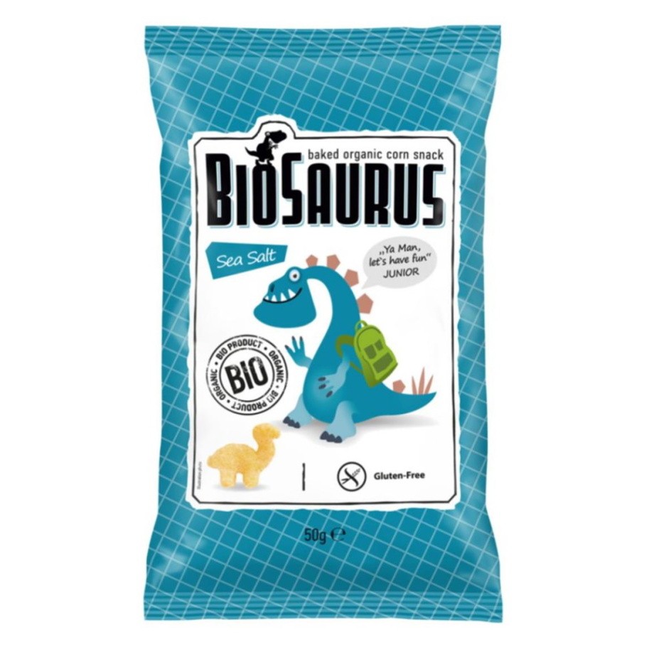 BIOSAURUS Bezlepkové kukuřičné křupky slané BIO 50 g