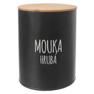 ORION Dóza Mouka hrubá plech / bambus Black 1 kus