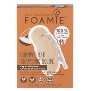 FOAMIE Tuhý šampon pro suché a kudrnaté vlasy Kiss Me Argan Shampoo Bar 80 g