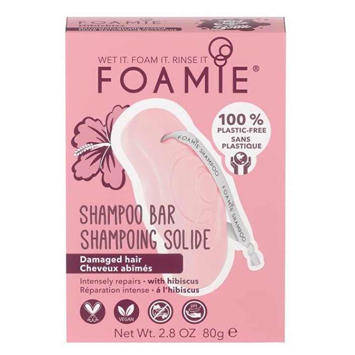 FOAMIE Šampon pro poškozené vlasy Hibiskiss Shampoo Bar 80 g