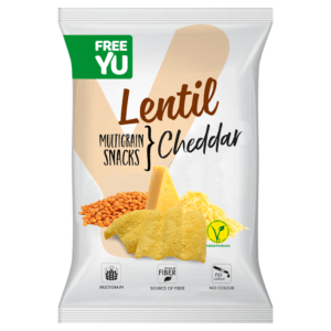 FREEYOU Lentil multigrain snack cheddar chipsy 70 g