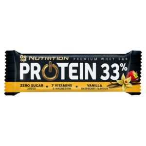 GO ON! Proteinová tyčinka 33% vanilka - malinal 50 g