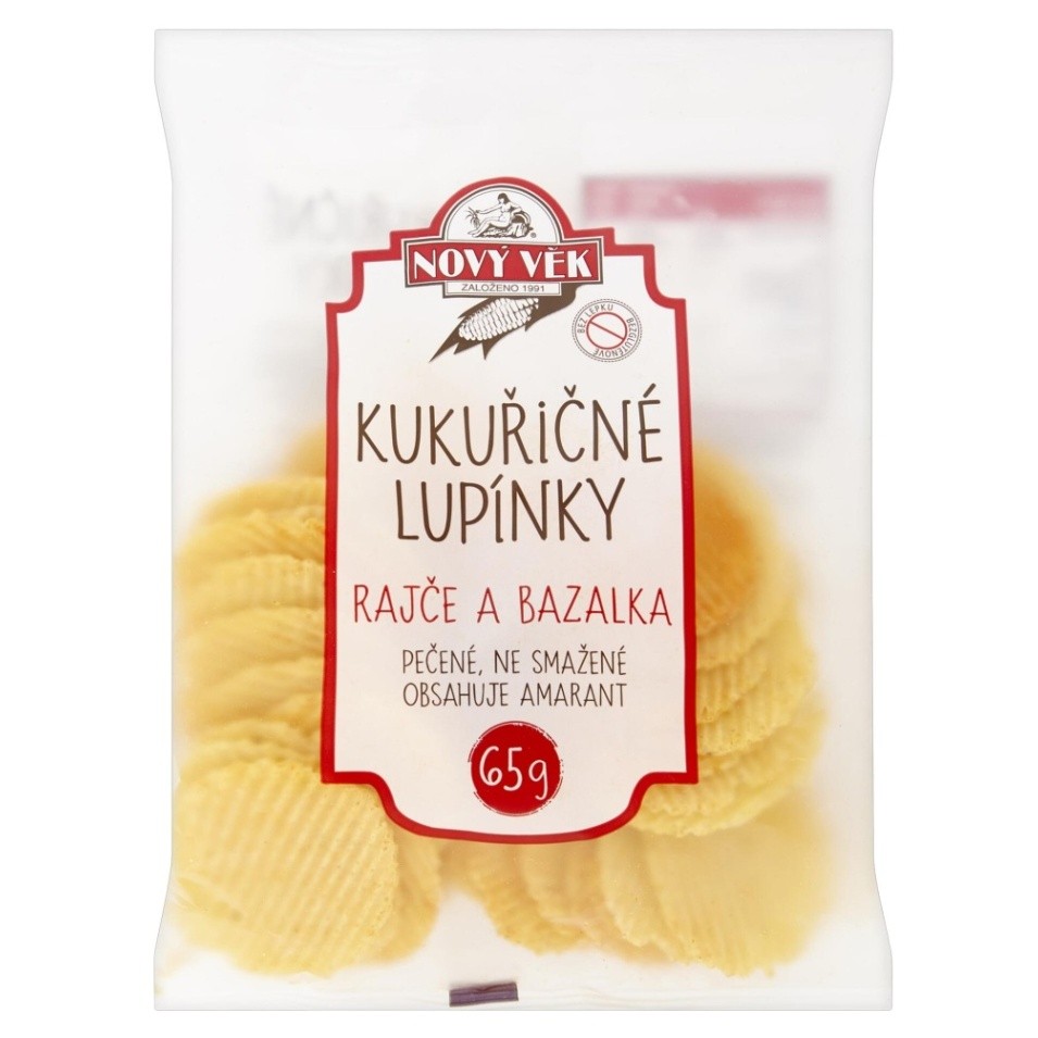 RACIO Nový Věk kukuřičné lupínky rajče a bazalka 65 g