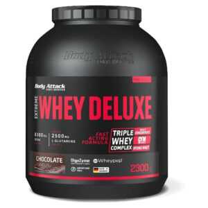 BODY ATTACK Extreme whey deluxe syrovátkový koncentrát izolát hydrolyzát čokoláda 2300 g