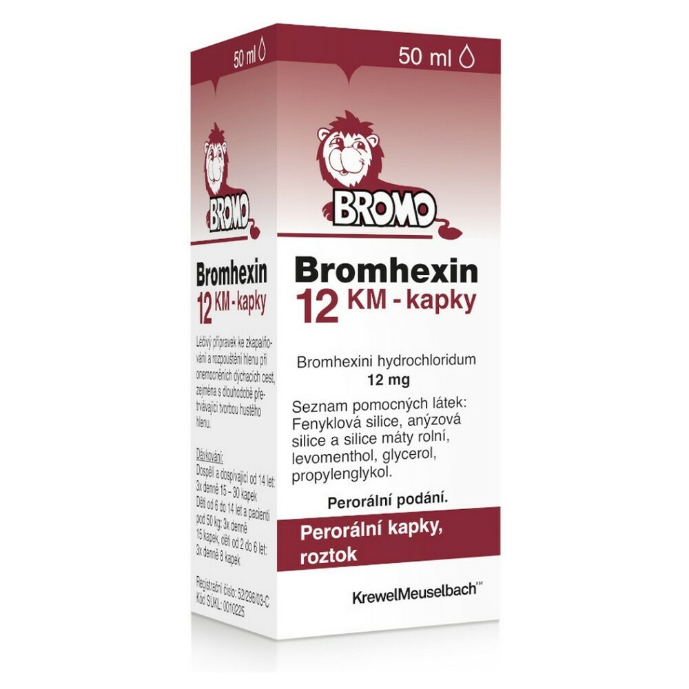 BROMHEXIN 12 Kapky