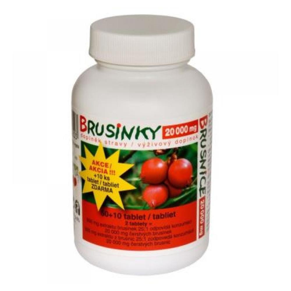 NATURVITA Brusinky 60 + 10 tablet