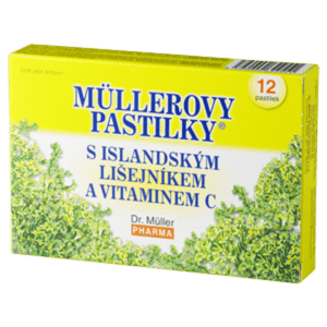 DR. MÜLLER Müllerovy pastilky s islandským lišejníkem a vitaminem C 12 pastilek ZP