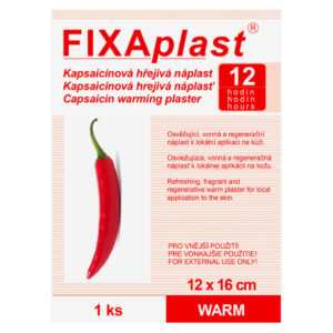 FIXAPLAST WARM kapsaicinová hřejivá náplast 12 x 16 cm 1 kus