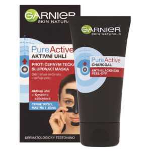 GARNIER Skin Naturals Pure Active Slupovací maska Aktivní uhlí 50 ml