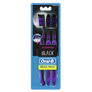 ORAL-B Zubní kartáček Allrounder Black Střední 3 ks