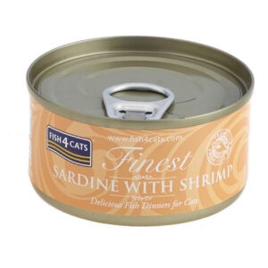 FISH4CATS  Finest sardinka s krevetami konzerva pro kočky 70 g