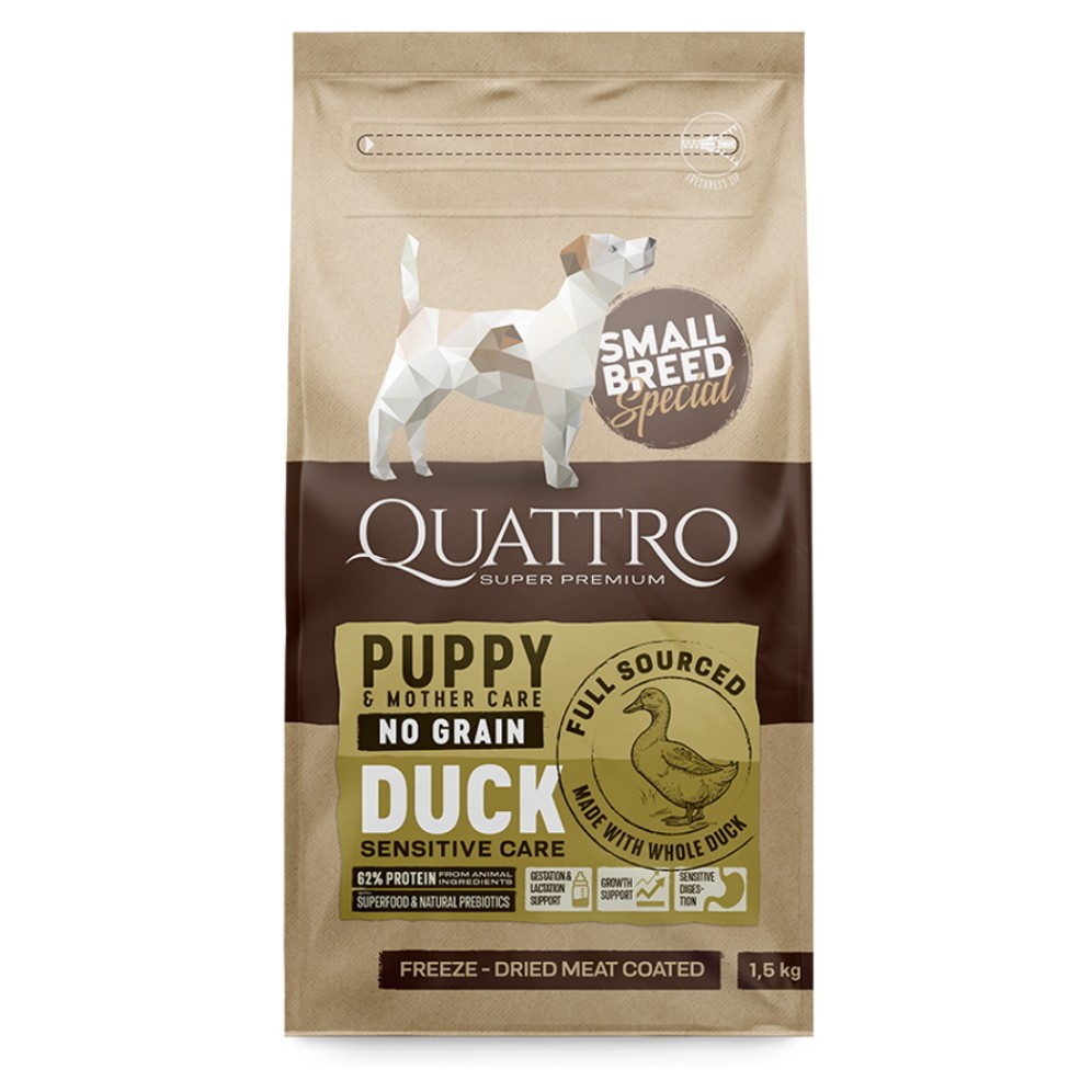 QUATTRO Dry SB Puppy/Mother Kachna granule pro psy 1 ks