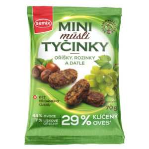 SEMIX Mini müsli tyčinky s oříšky bez lepku 70 g