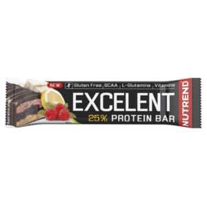 NUTREND Excelent protein bar double citron + tvaroh + malina s brusinkou 85 g