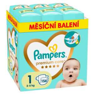 PAMPERS Premium care monthly velikost 1 plenky 2-5kg 156 kusů