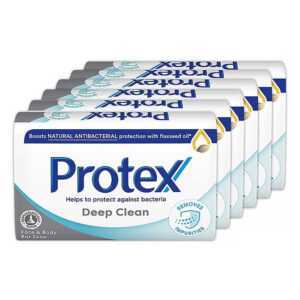 PROTEX Deep Clean Tuhé mýdlo s přirozenou antibakteriální ochranou 6 x 90 g