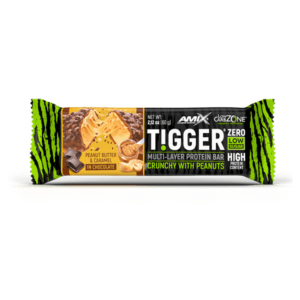 AMIX Tigger zero  multi-layer protein bar arašídové máslo a karamel tyčinka 60 g