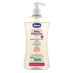 CHICCO Šampon micelární na vlasy a tělo s dávkovačem Baby Moments Sensitive 94% přírod. složek 500 ml