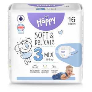 BELLA HAPPY Baby midi 5 - 9 kg 16 kusů