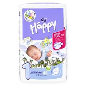 BELLA HAPPY Baby newborn dětské pleny 2 - 5 kg 42 kusů