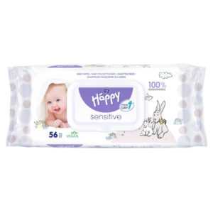 BELLA HAPPY Baby sensitive dětské vlhčené ubrousky 56 kusů