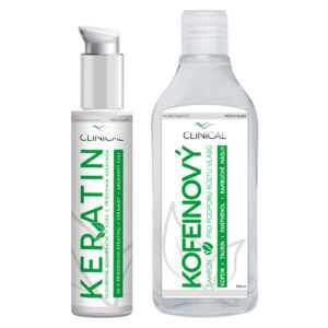 CLINICAL Keratin kúra 100 ml + Kofeinový šampon 250 ml