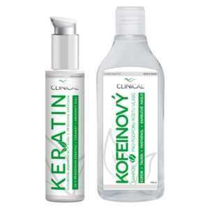 CLINICAL Keratin kúra 100 ml + Kofeinový šampon 250 ml