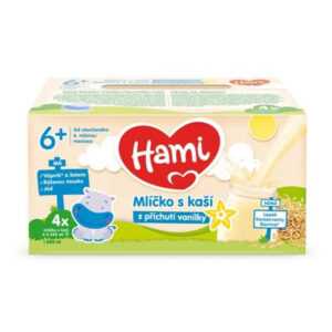 HAMI Mlíčko s kaší s příchutí vanilky 6m+ 4 x 250 ml