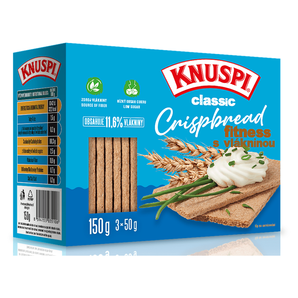 KNUSPI Crispbread fitness s vlákninou 150 g