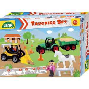 LENA Truckies set farma traktor s přívěsem