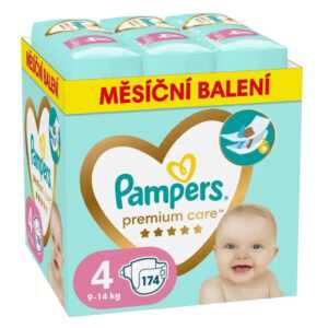 PAMPERS Premium Care monthly velikost 4 plenky 9-14kg 174 ks