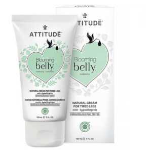 ATTITUDE Blooming Belly přírodní krém na unavené nohy nejen pro těhotné s mátou 150 ml