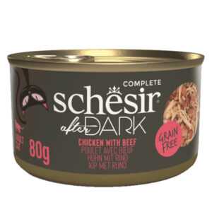 SCHESIR After Dark Wholefood konzerva pro kočky kuře a hovězí 80 g