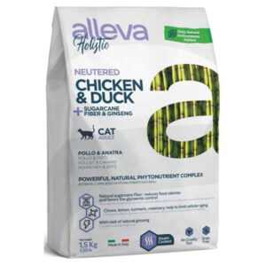 ALLEVA Holistic Adult Neutered Chicken&Duck granule pro kočky 1