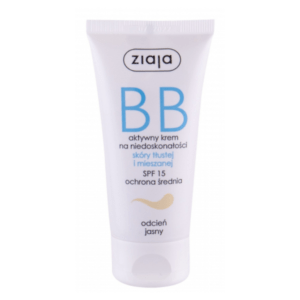 ZIAJA BB krém pro mastnou a smíšenou pleť SPF 15 světlý odstín 50 ml