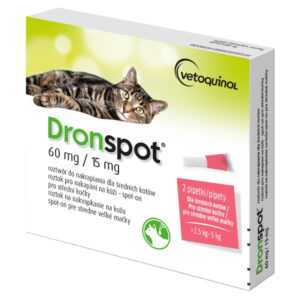 DRONSPOT 60 mg/15 mg spot-on pro střední kočky 2x0