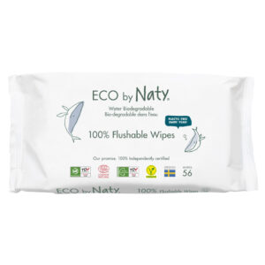 ECO BY NATY Vlhčené ubrousky Naty bez vůně splachovatelné 56 ks