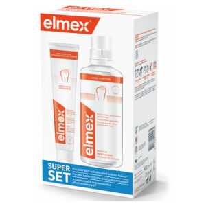 ELMEX Caries Protection ústní voda 400 ml + Zubní pasta 75 ml