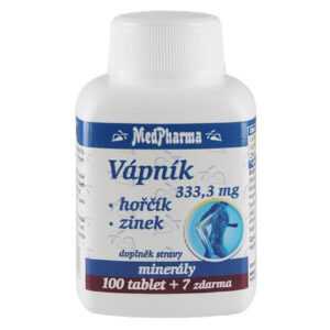 MEDPHARMA Vápník + hořčík + zinek 107 tablet