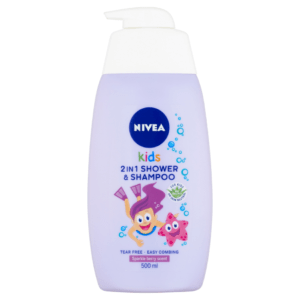 NIVEA Kids Dětský sprchový gel a šampon 2v1 s vůní lesního ovoce 500 ml