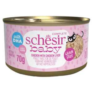 SCHESIR Kitten Wholefood konzerva pro koťata kuře a játra 70 g